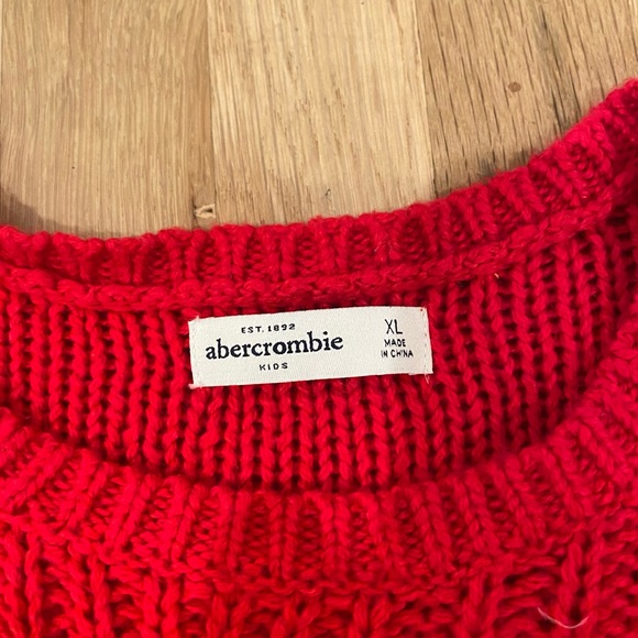 Abercrombie Kids red cable knit sweater - Picture 2 of 5
